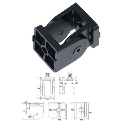 Heavy Duty Aluminum Profile Hinges With Adjustable Angles For 20 30 40 Series Profiles Zinc Alloy Industrial Connector Soft Close Damping