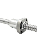 Beefy Flanged 1204 Ball Screw With Single Nut BK And BF10 For CNC Machining Crisp Smooth Low Friction Linear Motion Heat Treated Steel Build