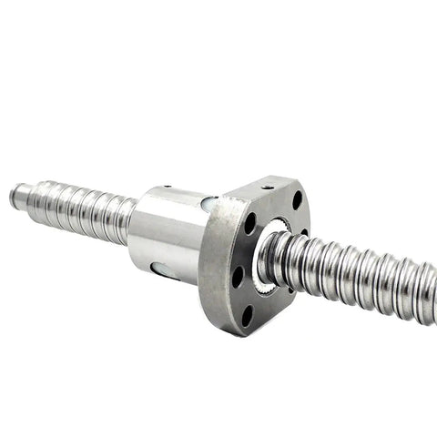 Beefy Flanged 1204 Ball Screw With Single Nut BK And BF10 For CNC Machining Crisp Smooth Low Friction Linear Motion Heat Treated Steel Build