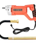 Electric Concrete Vibrator Workhorse 1500W 110V Handheld With 6.6 Ft Shaft 4200 RPM Pro Grade Construction Tool, shown with shaft.
