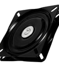 Heavy Duty 6 Inch Bar Stool Swivel Plate 360 Degree Ball Bearing Replacement Square Seat Swivel Base For Recliner Chair Or Furniture 300 Pound Capacity Black Four Pack, side view