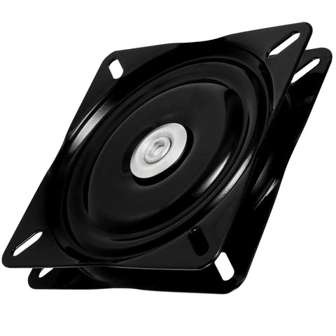 Heavy Duty 6 Inch Bar Stool Swivel Plate 360 Degree Ball Bearing Replacement Square Seat Swivel Base For Recliner Chair Or Furniture 300 Pound Capacity Black Four Pack, side view