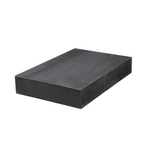 Granite surface plate, 18 x 12 x 3 in, Grade B, ledge 0, dark gray, Amazon brand