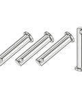 4 Pack Single Hole Clevis Pins M10 X 55mm Stainless Steel Flat Head For Mechanical Linkage Trucks Lawn Mowers And Rigging reusable quick pin