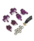 Premium Purple Metal Steering Cup And Rear Hub Carrier Kit For 1/14 Scale RC Cars Heavy Duty Upgrade Parts set of metal components with screws and bearings