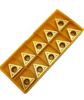 Gold Carbide Inserts For External Turning TCMT16T308 TCMT32.52, 10 pieces in a pack for steel and cast iron