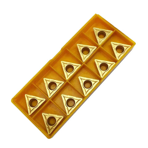 Gold Carbide Inserts For External Turning TCMT16T308 TCMT32.52, 10 pieces in a pack for steel and cast iron