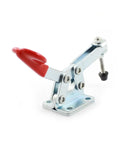 U Shaped Bar Vertical Toggle Clamp With Side Mount, Beefy Heavy-Duty Holding Clamp For Quick Action, 20Kg-300Kg (44Lb-661Lb) Capacity, 60 Degree Handle Open, 90 Degree Bar Open, Red And Silver, side view