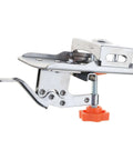 Hinge boring jig, 35mm, stainless steel drill guide for woodworking with orange knob