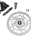 Top Tier Flat Mount Dual Piston Mechanical Disc Brake Set With 160mm Rotors and Heat Dissipating Pads for fat tire bikes and gravel ebikes.