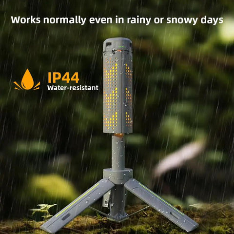 Rechargeable 8000mAh Camping And Work Light With 3 Adjustable Heads 3000 Lumen Cordless LED Light On Telescopic Tripod Stand 3.4 Ft Tall