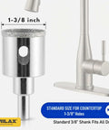 Drilax 1-3/8 inch diamond hole saw with water delivery and guide, 3/8 inch shank for granite and quartz countertops