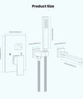 Wall Mounted Tub Filler With Handheld Shower Sprayer No Fuss Dual Function Tub Spout And 2In1 Diverter Single Handle Bathroom Shower System With Rough In Valve Brushed Nickel dimensions diagram