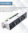 Front view of Easy Install AC Heater Climate Control Panel With Rear Window Defogger Switch Replacement For 1996 To 2000 Chevy C1500 C2500 Tahoe GMC Yukon Cadillac Escalade.