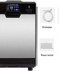 Top Tier Counter Top Ice Maker Delivers Sixty One Pounds Daily Lightning Fast Five Minute Cycle shown with scoop, filter, and drainpipe.