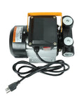 No-Nonsense 110V AC 550W Self Priming Electric Fuel Transfer Pump showing motor, toggle switch, and power cord.
