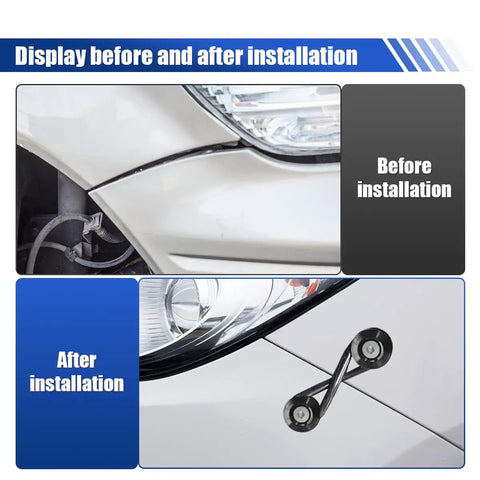 Universal Car Bumper Quick Release Clips Kit with Washer and Stainless Steel Screws for Front and Rear Bumpers installed on car