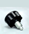 Built Tanky M20 Spring Loaded Indexing Plunger Dowel Pin With Dead Nut Secure Threaded Lock Screw For Precision Assembly And Heavy Duty Workshop Builds Pro Shop Ready Hardware, side view of plunger with black knob and metal thread.