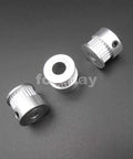Heavy Duty Alloy GT2 Synchronous Timing Pulley Five Pack With 25 Teeth 6mm Wide And 8mm Bore, aluminum pulleys for CNC use.