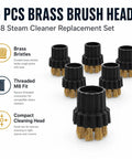 Knock Dust To The Curb With These 6 Piece Steam Cleaner Brush Heads Replacement Attachments For M8 Steamer On Hard Floors Built Tough With Nylon And Brass Bristles To Sweep Up Grime And Shine Bright. Set of six brass brush heads.