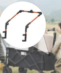 Universal Folding Wagon Handle Replacement Bar For Wagons And Carts No Tool Needed Easy Install Detachable Foldable Adjustable Length Push Pull Handle Fits Most Brands Brown, adjustable metal handle