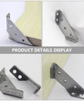 Sturdy Stainless Steel Angle Corner Brackets 10 Pack For Shelves And Furniture Support With Trapezoid Design Rust Resistant