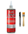 All Metals Cutting Fluid 16 Oz bottle with a pen and brush for drilling, milling, tapping, reducing heat, tool life extension.