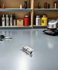 Heavy Duty Stainless Steel Hidden Hinges For Bathroom Partition Doors Folding Door Hardware Set on workbench