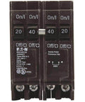 Quad Circuit Breaker Combo 40 Amp Two Pole Plus Two 20 Amp One Pole With Common Trip Perfect For BR Load Centers 1 Inch By 1 Inch