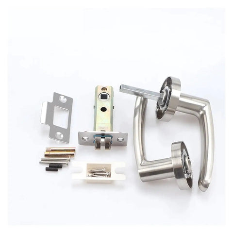 Sturdy Zinc Alloy Door Lock Cylinder with Three Pole Ball Hardware for Bedroom and Bathroom Doors Silver Finish