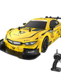 1 16 Scale 4WD RC Drift Car, High Speed 40 KMH, 2 4 GHz Remote, Realistic Handling, Yellow electric sport car with controller