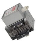 Close-up of Genuine OEM Microwave Magnetron Replacement for LG Ovens 6324W1A001L Exact Fit Part with silver finish