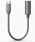 Heavy Duty USB C To DC Power Adapter Featuring 100W PD Fast Charge Waterproof Connector with grey cable and connectors for Starlink Mini use.