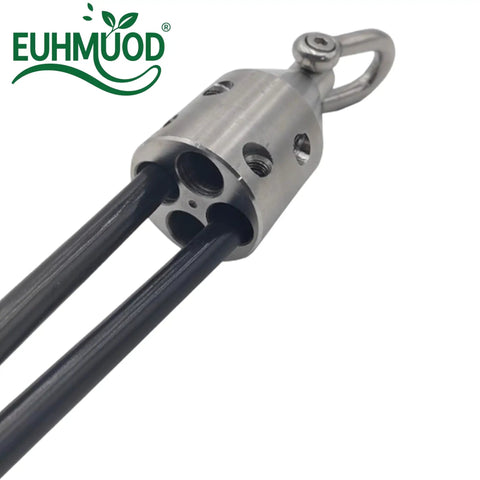 Close-up of Heavy Duty 2 And A Half Inch Cable Wire Pulling Tool Made From Stainless Steel for tough jobs with lifting rings.