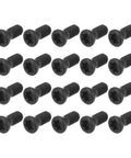 Rock Solid M3.5 X 10mm T15 Torx Countersunk Head Machine Screws With T15 Adapter Wrench For Cnc Lathe Toolholders And Carbide Inserts 12.9 Grade Alloy Steel 20 Pack arranged in rows.