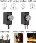 2 Pack Dusk To Dawn Outdoor Lighting Sensor Switch With Wall Plate 120 To 277 Volt Photocell Light Sensor for various light sources