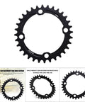 Narrow Wide Chainring For Mountain Bikes Single Chainring 32T 34T 36T 38T 104mm BCD Carbon Steel Black Lightweight And Durable