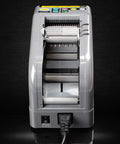 Automatic Tape Dispenser And Heavy Duty Cutting Machine With Bright Led Digital Panel, front view with controls and tape rollers.