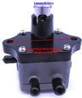 Front view of a Honda Outboard Boat Engine Fuel Pump Replacement For BF25 BF30 BF40 BF50 BF75 BF90 25HP To 90HP Replaces OEM 16700-ZV5-003 And 16700-ZW1-004 with visible measurements.