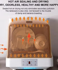Portable Countertop Dishwasher With Four Wash Cycles And A Slick Bottom Spray Arm Cradles Four To Five Place Settings with hot air drying feature.