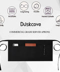 12 Pack Server Aprons With 3 Pockets For Waitstaff, Water Resistant Half Aprons shown with phone and pen in pockets
