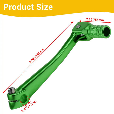 CNC Aluminum Folding Gear Shift Lever For Dirt Bikes And Pit Bikes Fits CRF50 CRF70 XR50 XR70 TRX70 TRX90 S65 SSR 125 in green