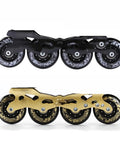 Black and gold frames with 8 Pack Inline Skate Wheels Replacement With Bearings For Indoor And Outdoor Use 72Mm 76Mm 80Mm 85A