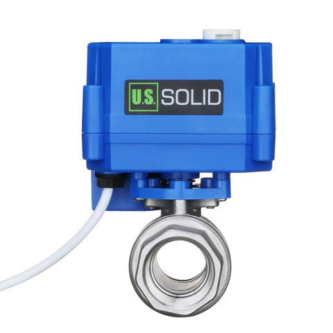 Motorized Three Quarters Inch Ball Valve Full Port NSF Certified 304 Stainless Steel With Manual Function 9-24V AC DC Auto Return