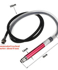 Heavy Duty Pneumatic Pencil Grinder Sixty Five Thousand Rpm Air Powered Micro Die Tool With Ball End Wrench One Handed One Eighth Inch Capacity air hose and pen grinder.