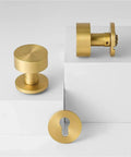 Silent Solid Brass Room Door Lock Handle Knob For Interior Doors Quiet Round Lock Set For Bedrooms And Bathrooms Premium Hardware Built To Last No Fuss Easy Install