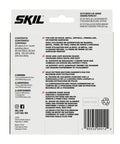 Back of Pro Grade Mixed 5 Inch Round Sanding Discs Kit with safety warning and features, including aluminum oxide grain.