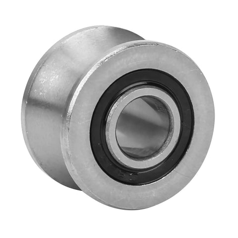 Deep U Round Bottom Track Roller Wheel Made From Rock Solid Stainless Steel For Smooth Pulley Rail Tracking With An Ultra Precise 8 By 22.5 Millimeter Bore Size That Is Totally Built Legit To Crush It In Heavy Duty Grinds And Projects
