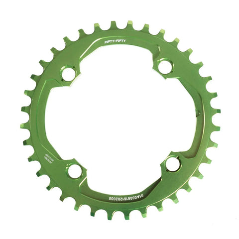 104 BCD Mountain Bike Chainring 30T 32T 34T 36T Narrow Wide for 9 10 11 Speed, green 34T, four-bolt alloy MTB round chainring