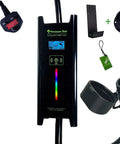 Portable Level 2 EV Charger With 32 Amp Adjustable Power RFID Delayed Start Timer 10 Meter Cable Europe Asia Type 2 IEC 62196